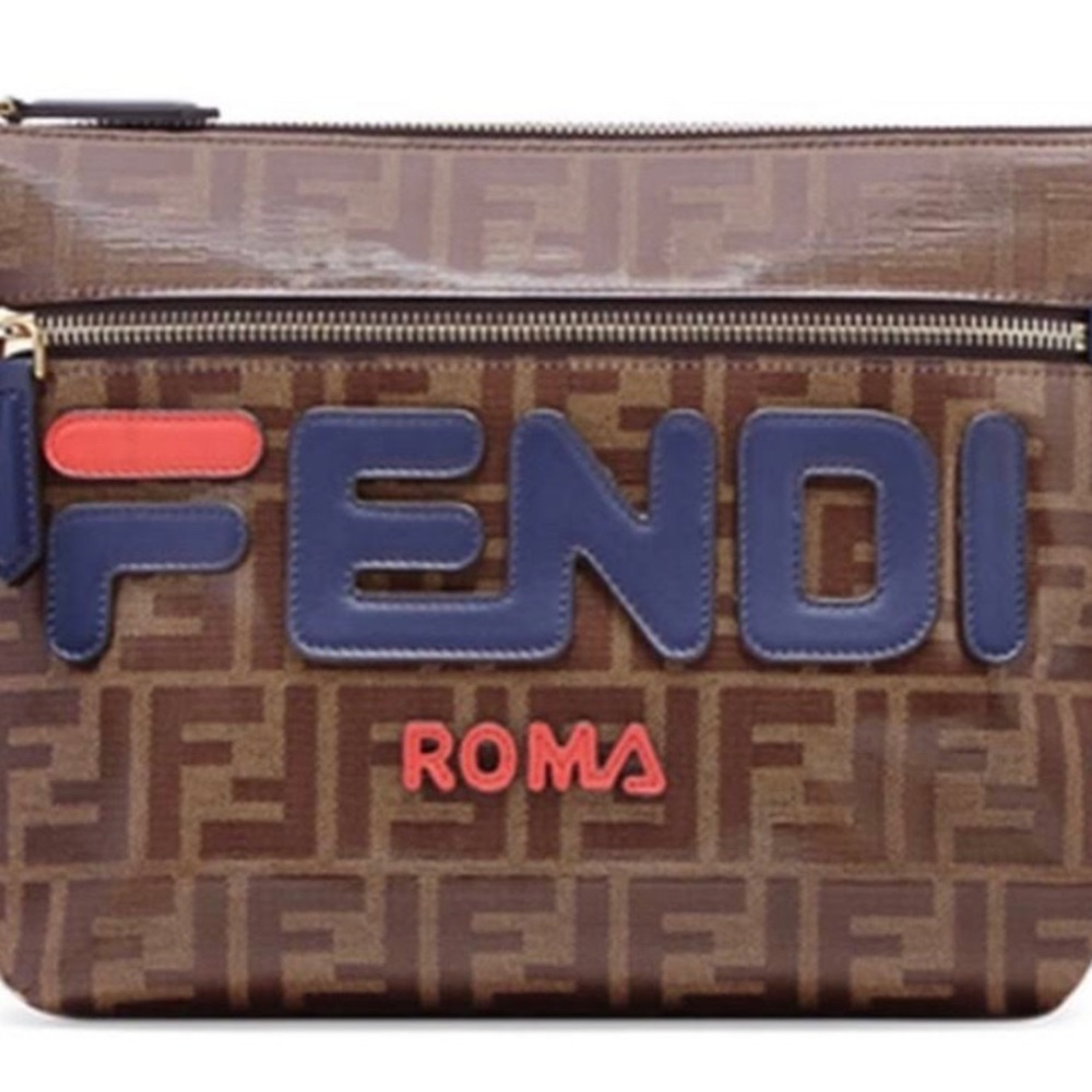 Fendi Coated Canvas Pouch